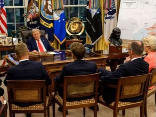 Трамп влаштував суперечку під час розмови із&nbsp;Зеленським та&nbsp;європейськими лідерами