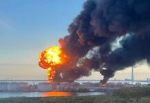 Дрони вдарили по рф: у Тамбовській області палає завод для ракет, у Петербурзі — нафтовий термінал (фото, відео)